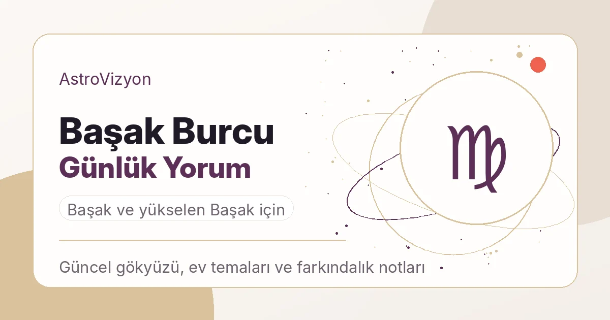 Başak burcu günlük yorum görseli