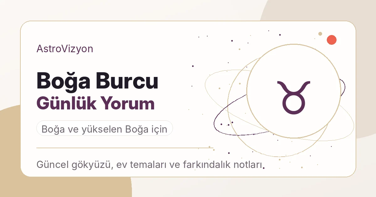 Boğa burcu günlük yorum görseli