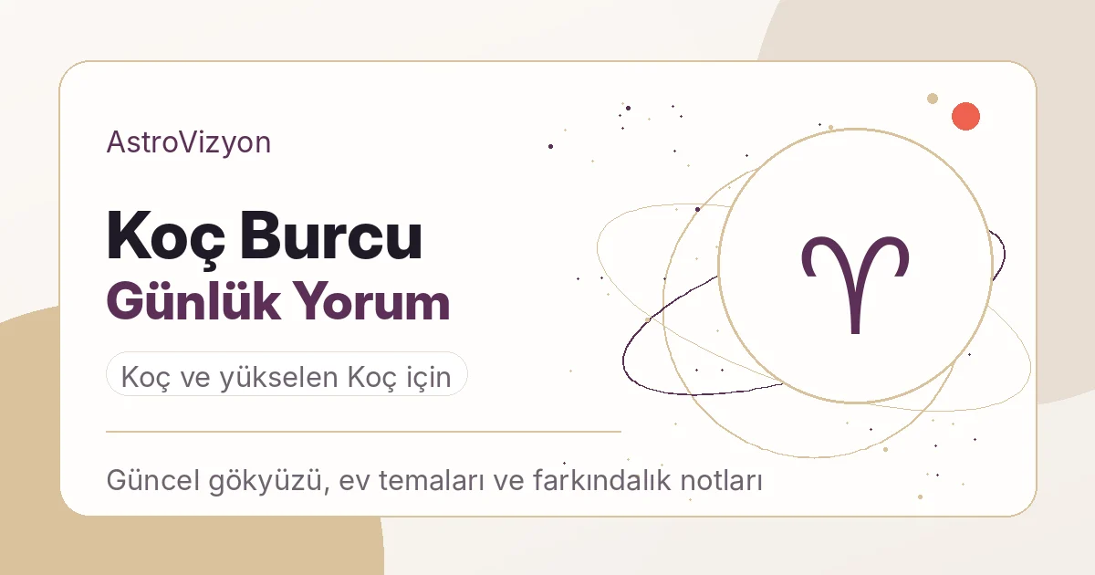 Koç burcu günlük yorum görseli