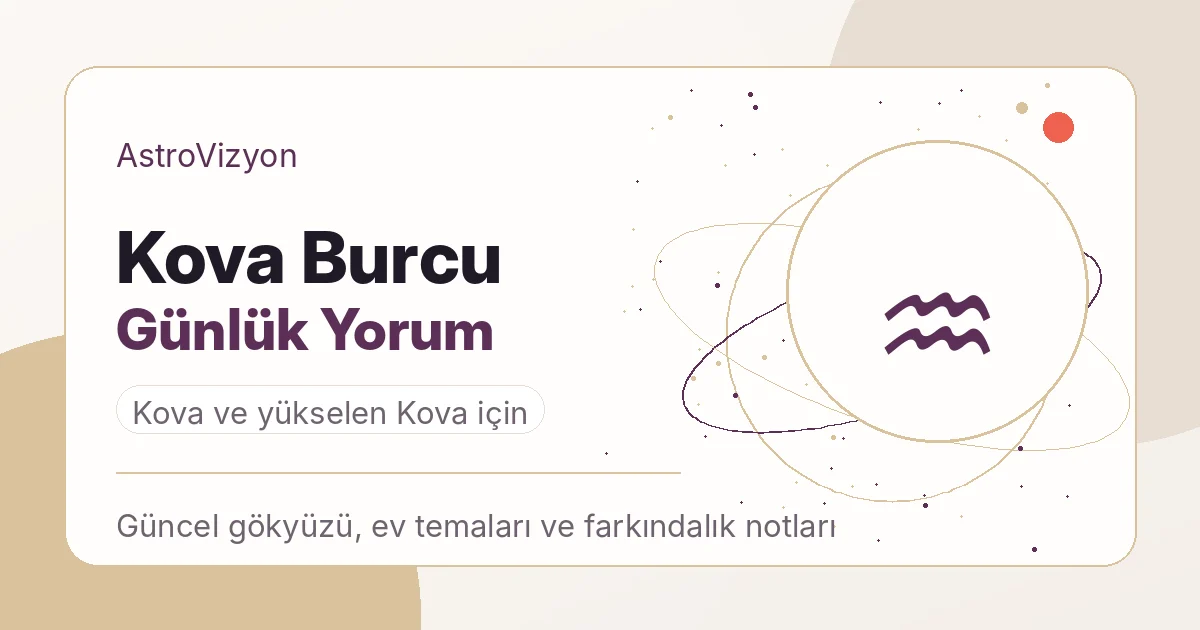Kova burcu günlük yorum görseli