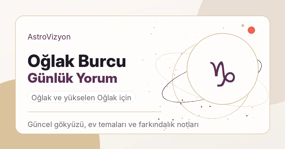 Oğlak burcu günlük yorum görseli