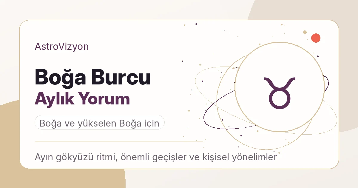 Boğa burcu aylık yorum görseli