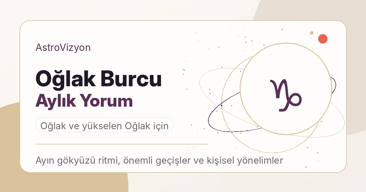 Oğlak burcu aylık yorum görseli