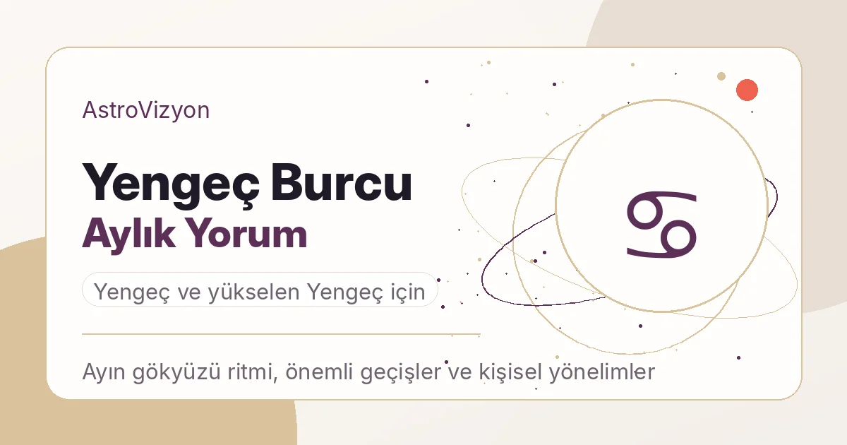 Yengeç burcu aylık yorum görseli