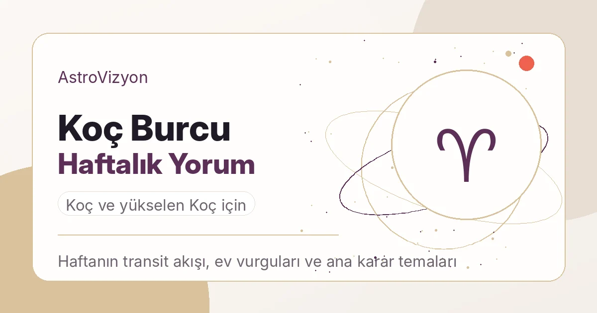 Koç burcu haftalık yorum görseli