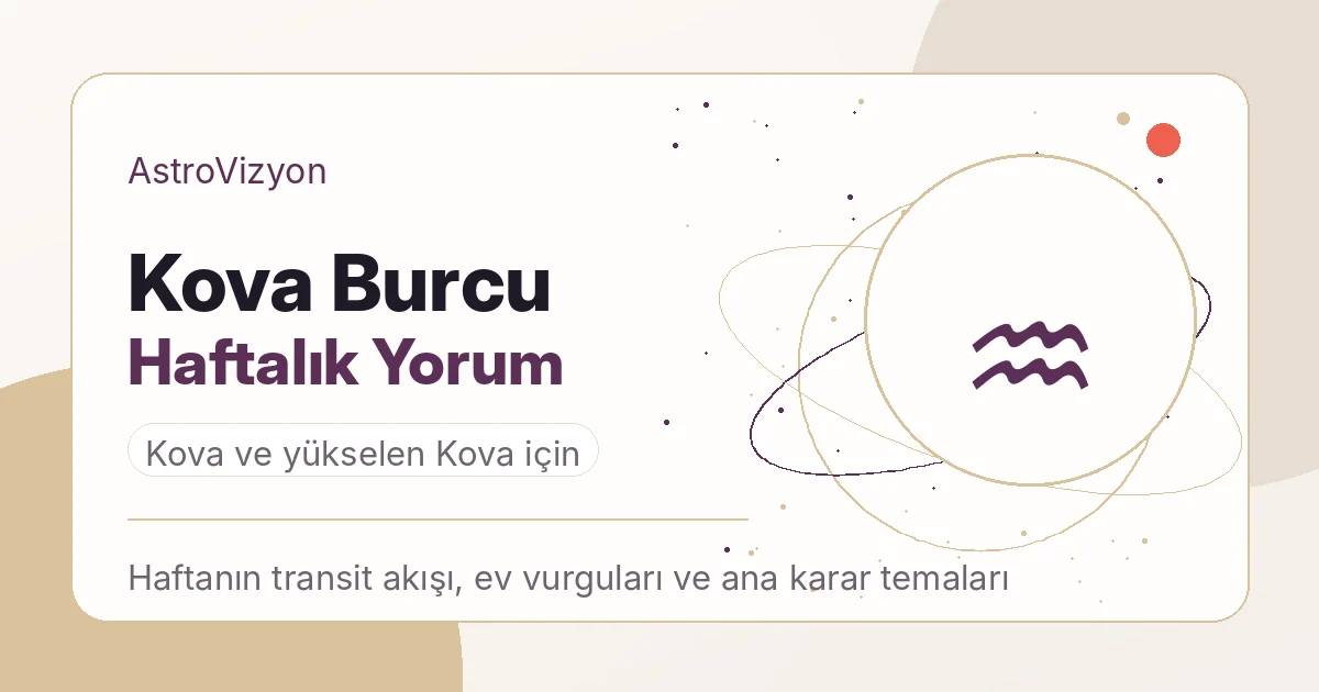 Kova burcu haftalık yorum görseli