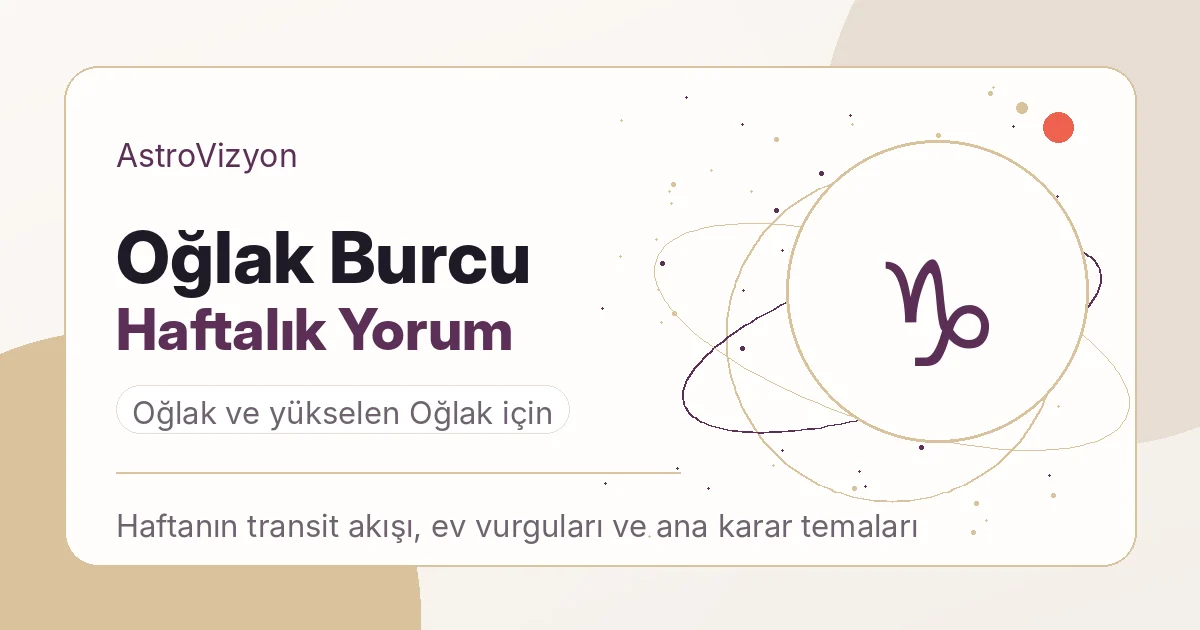 Oğlak burcu haftalık yorum görseli