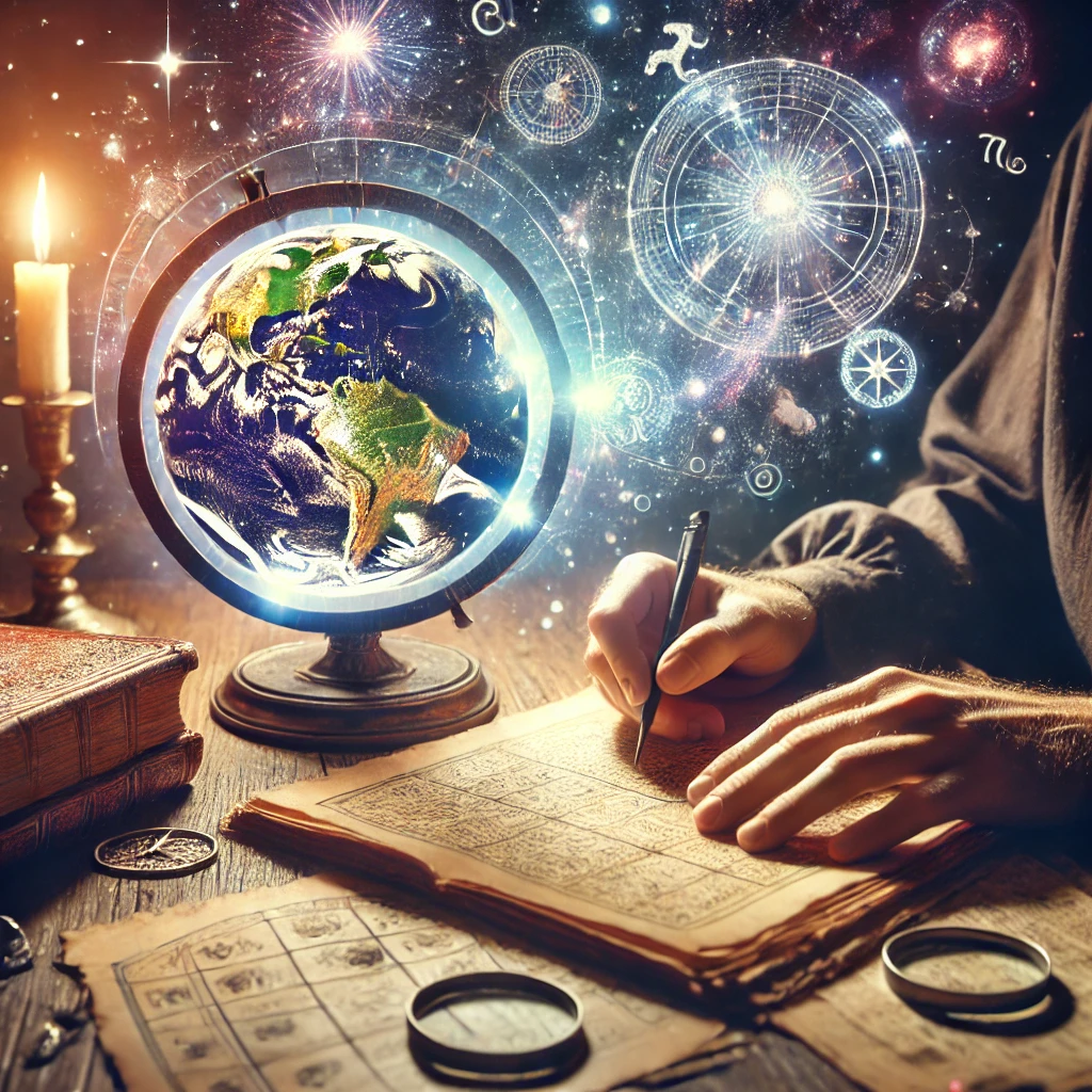 bir astrolog doğum saati belirliyor